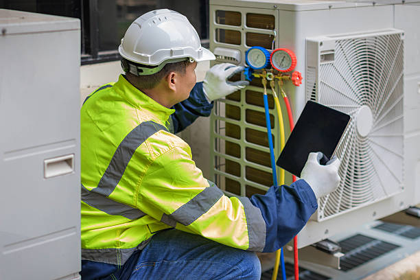 Professional Hvac technician working in Central Village, CT